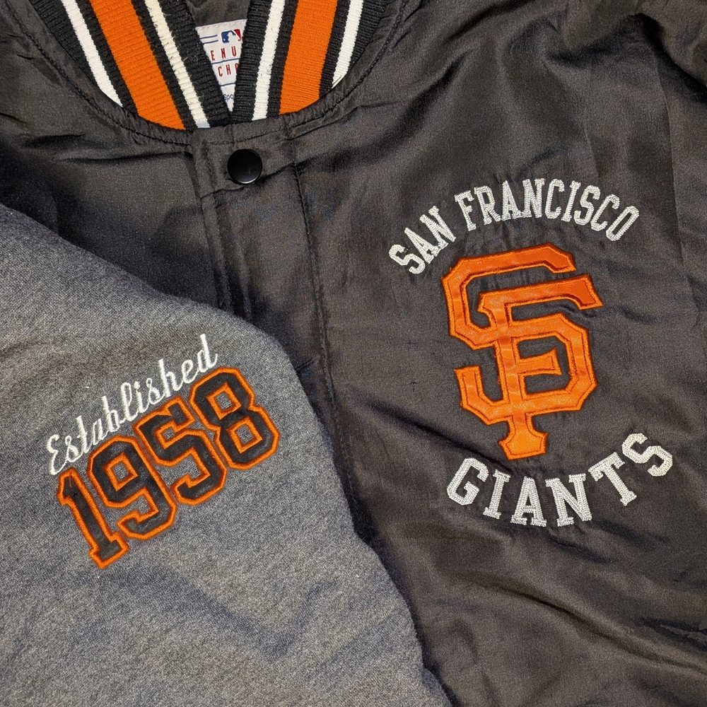 Genuine Merchandise Gray & Black MLB Patch Sweatshirt